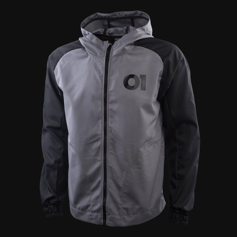 Herren Windbreaker mit Reißverschluss - O1 Grey One - 02