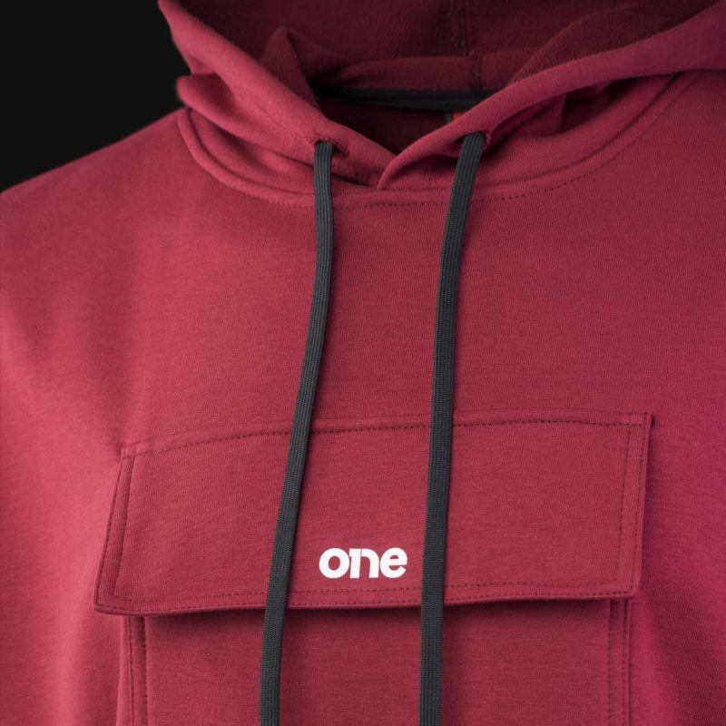Ärmelloses Herren Sweatshirt Burgunderrot - Oxblood One - 03