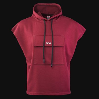 Ärmelloses Herren Sweatshirt Burgunderrot - Oxblood One