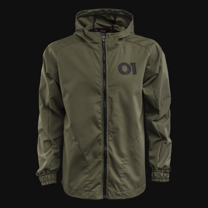 Herren Windbreaker mit Reißverschluss - Khaki O1