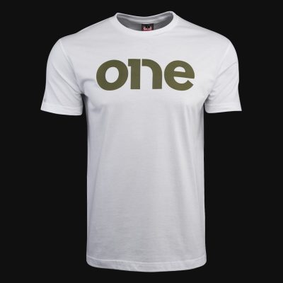 Herren T-Shirt weiß - Khaki One