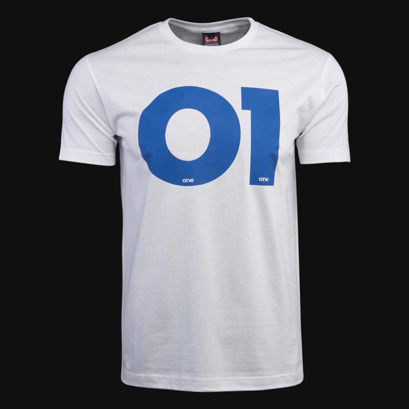 Herren T-Shirt weiß – O1 Tech Royal