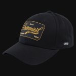 Kappe schwarz mit Verschluss Gold Script