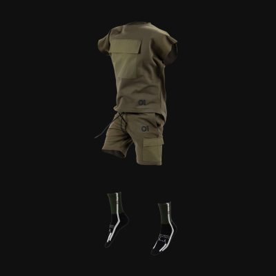 Herren Sommer Sportanzüge - Khaki Tech - 02