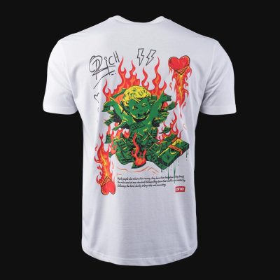 Herren T-Shirt weiß - Money Burning