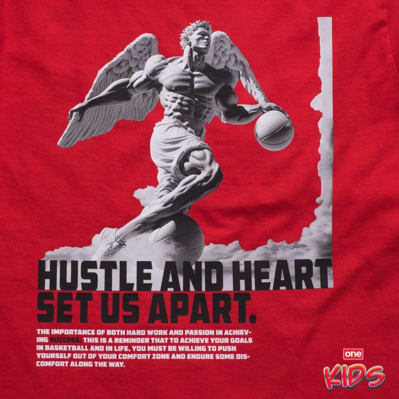 Rotes T-Shirt Classic für Kinder - Hustle - 04