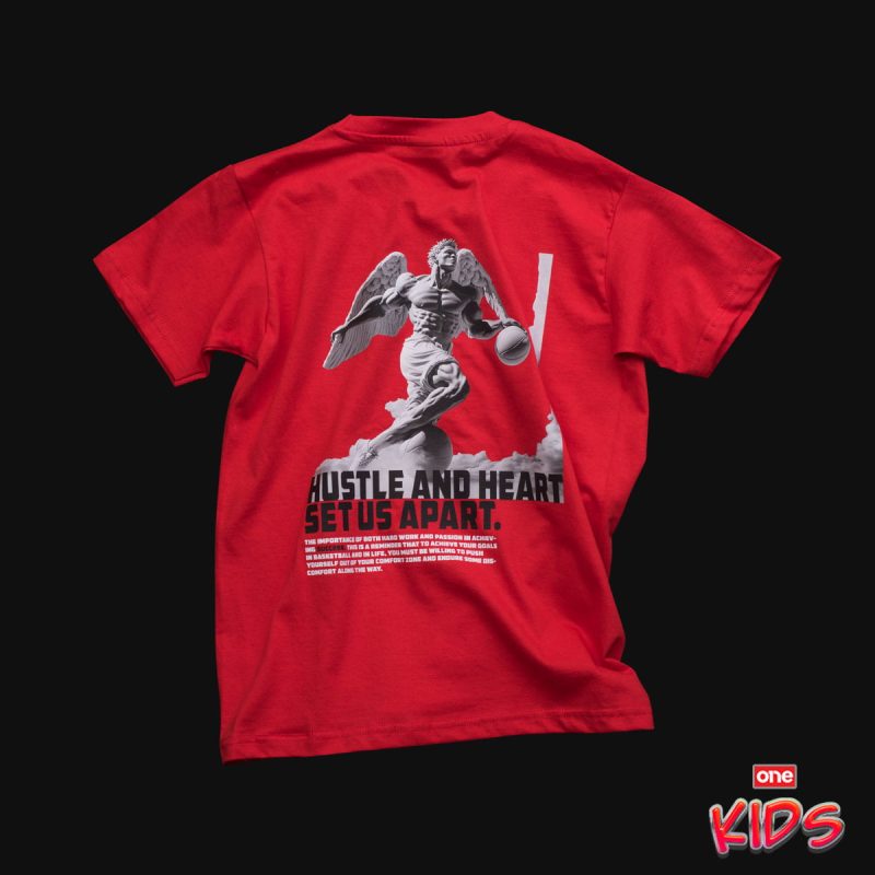 Rotes T-Shirt Classic für Kinder - Hustle - 03