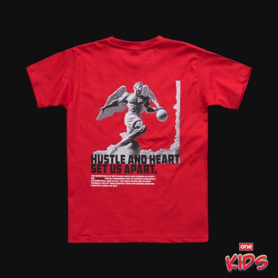 Rotes T-Shirt Classic für Kinder - Hustle