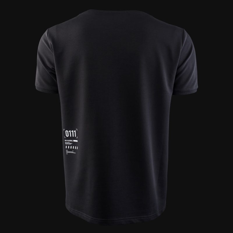 Свободна мъжка тениска с джобове - Classic Black - 04