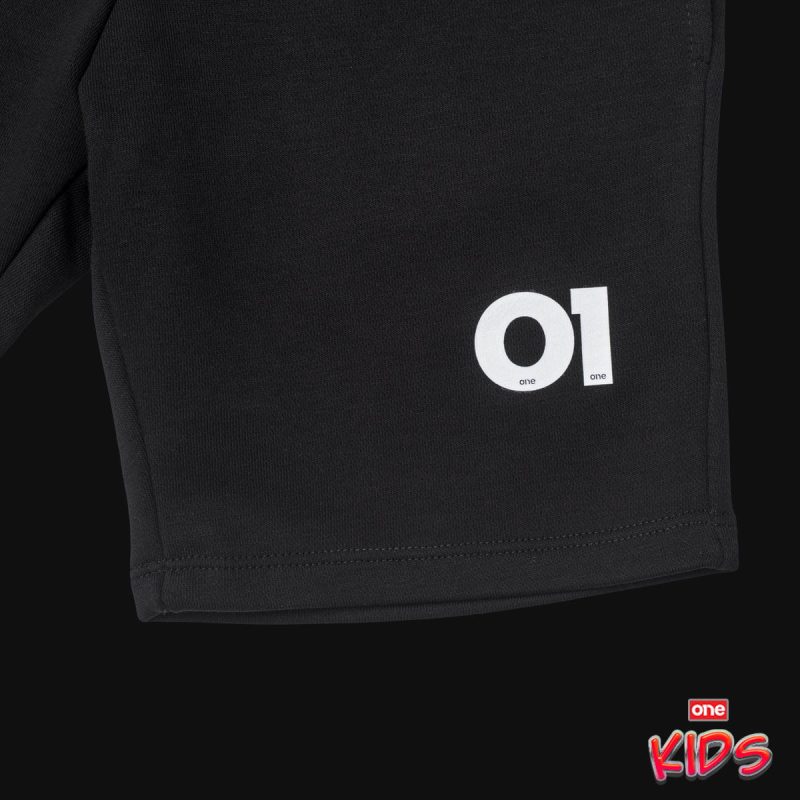 Schwarz Kinder Shorts - O1 Tech - 03