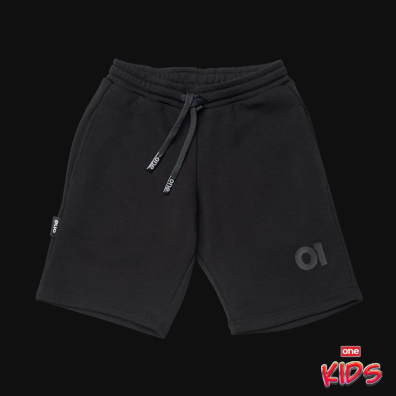 Schwarz Kinder Shorts - O1 Tech Black