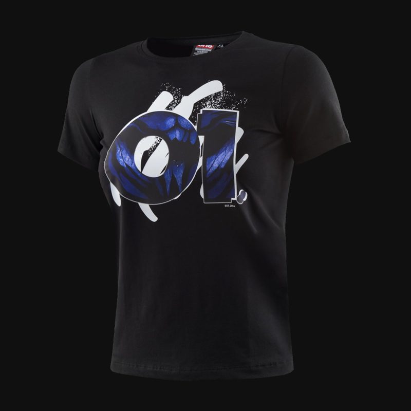 Schwarzes Damen-Slim fit T-Shirt - O1 Tech - 02