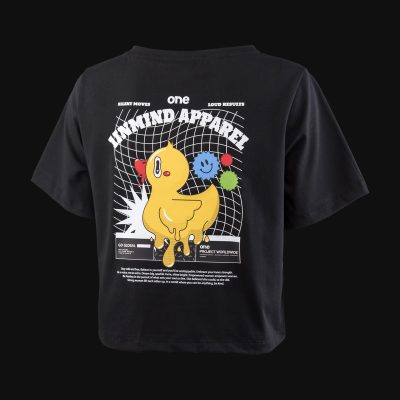 Schwarzes kurzes Damen T-shirt - YDB One