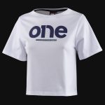 Weißes kurzes Damen-T-Shirt - Purple One - 02