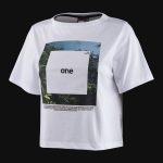 Weißes kurzes Damen-T-Shirt - Square One - 02