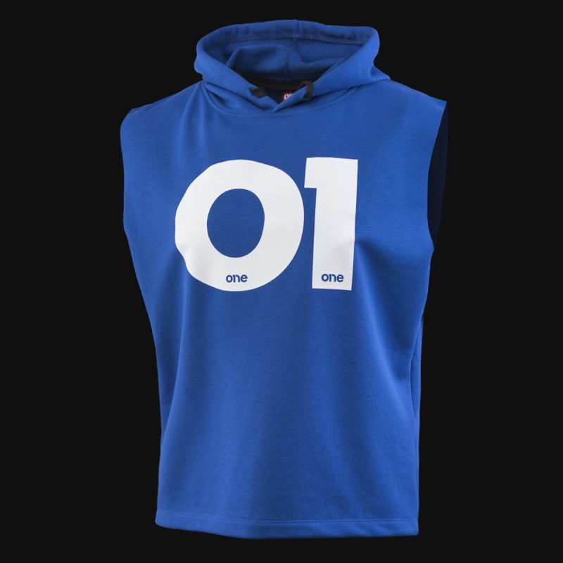 Blaues ärmelloses Herren Sweatshirt - Royal One - 02