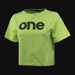 Grünes kurzes Damen T-shirt - Lemon Green - 02