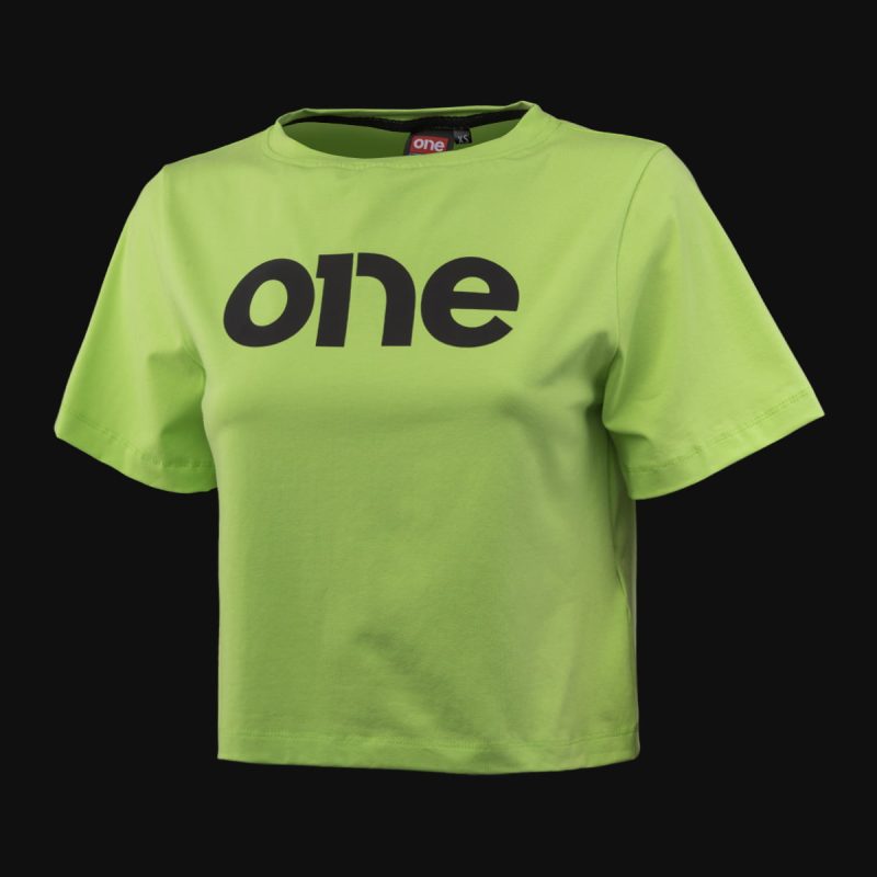 Grünes kurzes Damen T-shirt - Lemon Green - 02