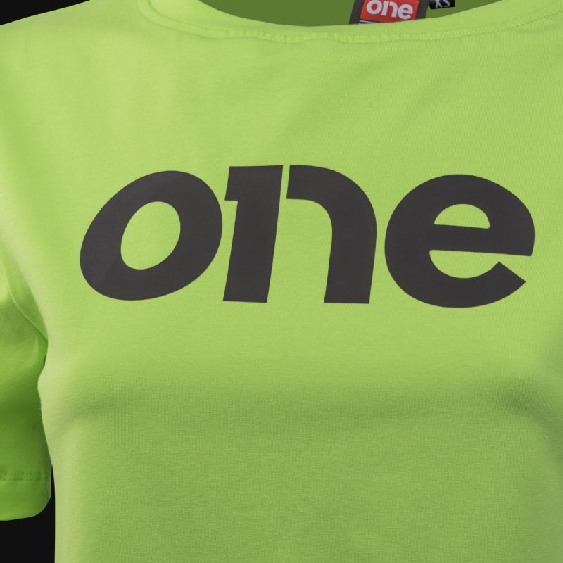 Grünes kurzes Damen T-shirt - Lemon Green - 03