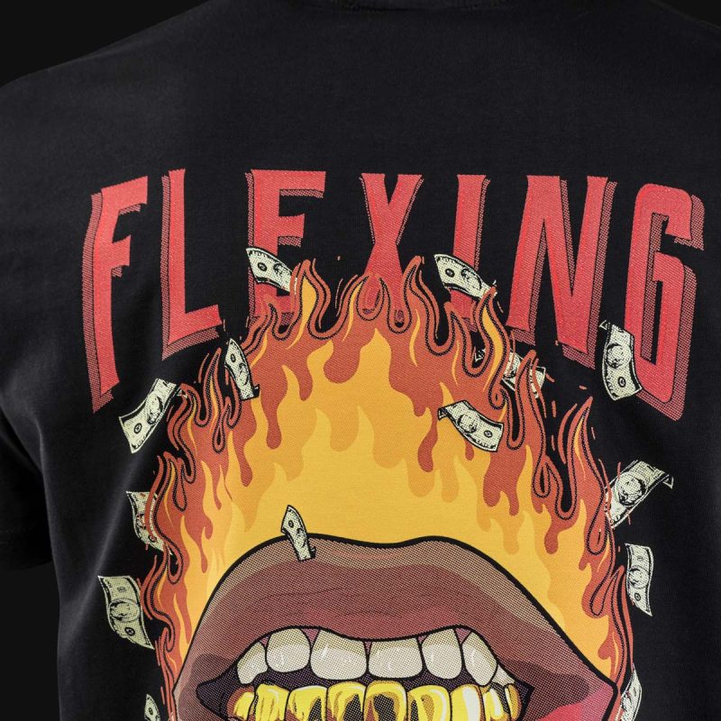 Herren T-Shirt schwarz - Flexing - 03