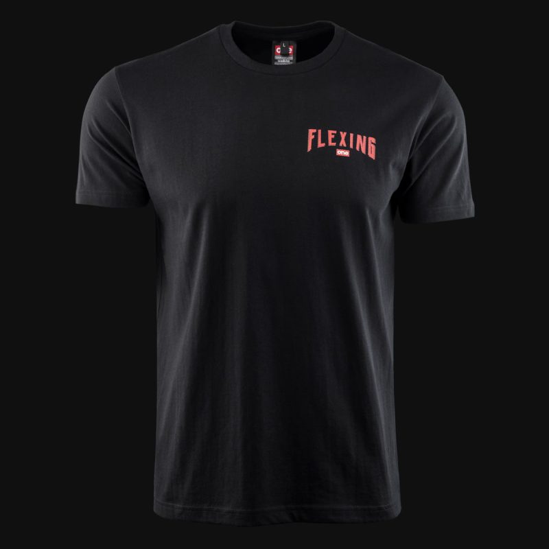 Herren T-Shirt schwarz - Flexing - 02