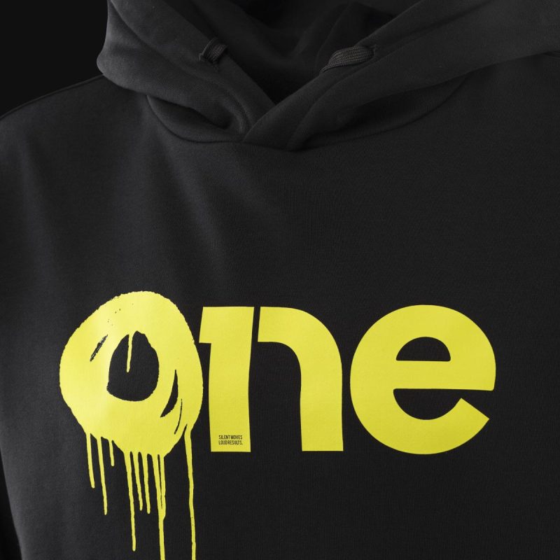 Schwarzes Herren Hoodie - Electric One - 02