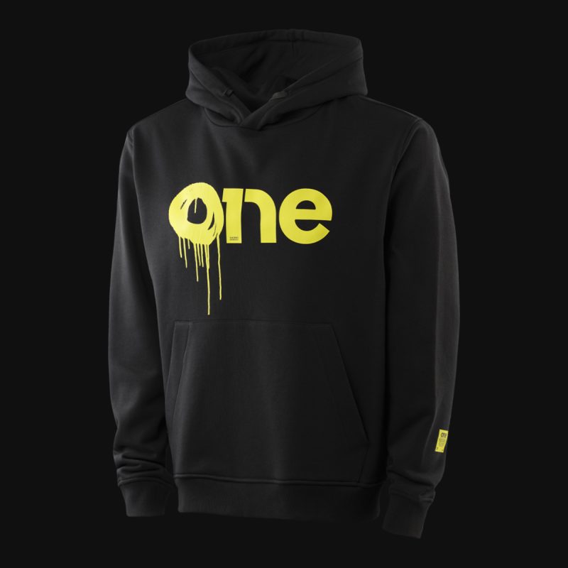 Schwarzes Herren Hoodie - Electric One - 03