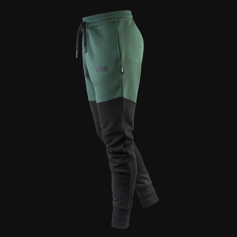 Zweifarbige Herren Jogginghose - Midnight Forest Duo - 02