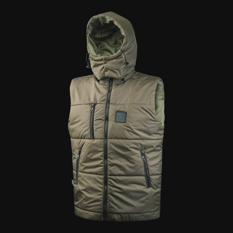 Beige Herrenweste mit Kapuze – O1 Troops - 04