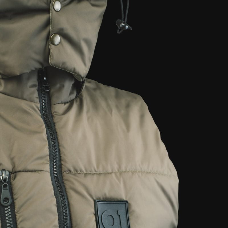 Beige Herrenweste mit Kapuze – O1 Troops - 08