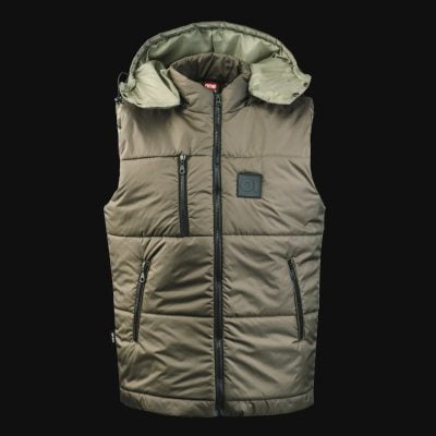 Beige Herrenweste mit Kapuze – O1 Troops