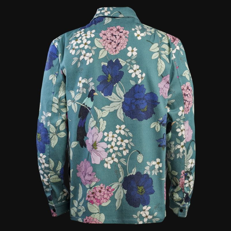 Herren Overshirt mit Knöpfen und Eingrifftaschen - Jungle Dusk - 03