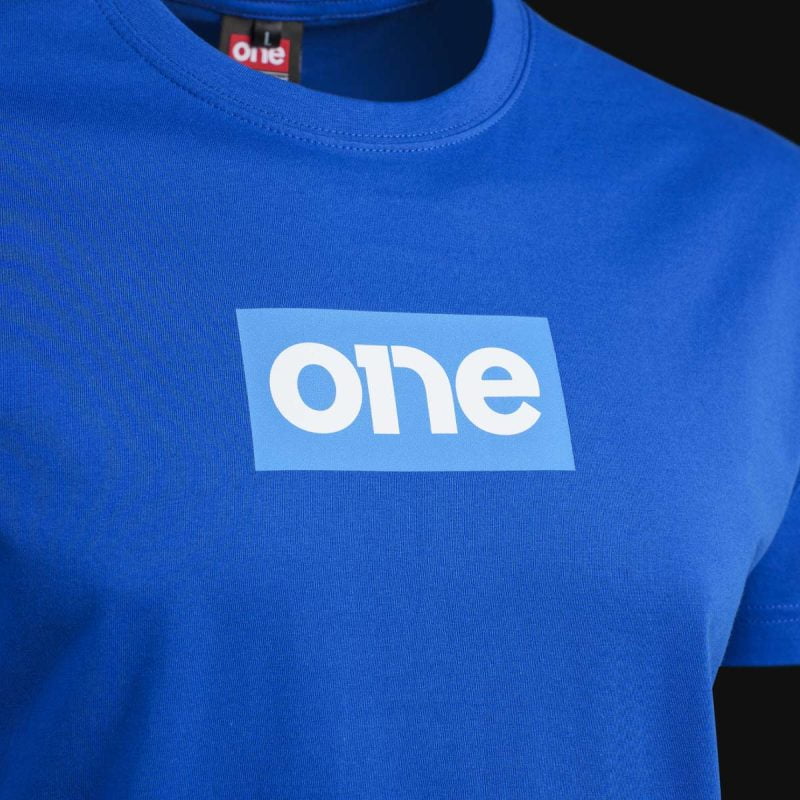Herren T-Shirt blau – Blue Box Logo - 03