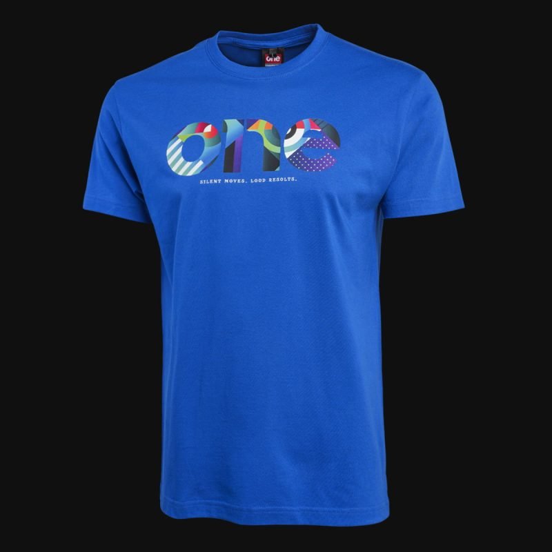 Herren T-Shirt blau – Multicolor One - 02