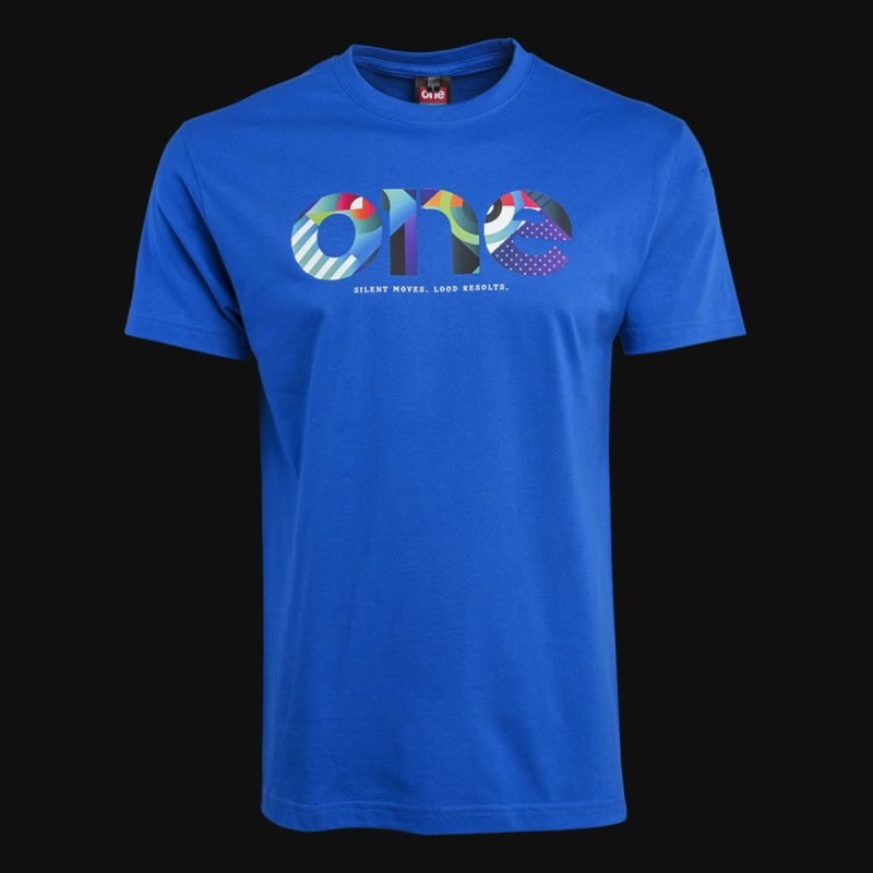Herren T-Shirt blau – Multicolor One