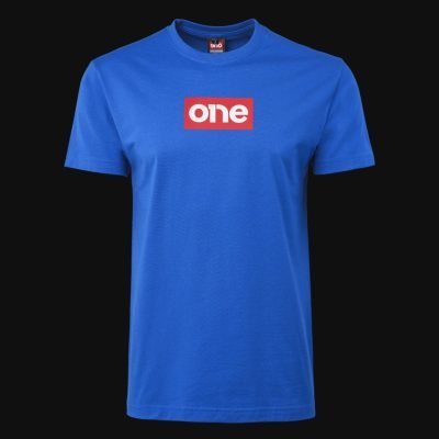 Herren T-Shirt blau – Red Box One