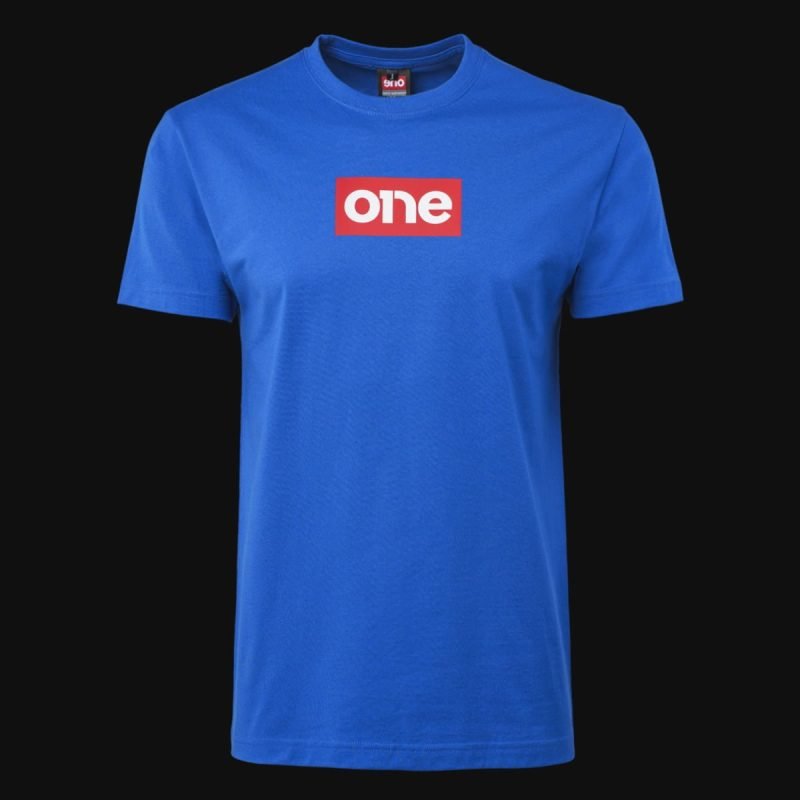 Herren T-Shirt blau – Red Box One