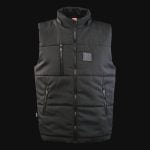 Schwarze Herrenweste mit Kapuze – O1 Black - 03