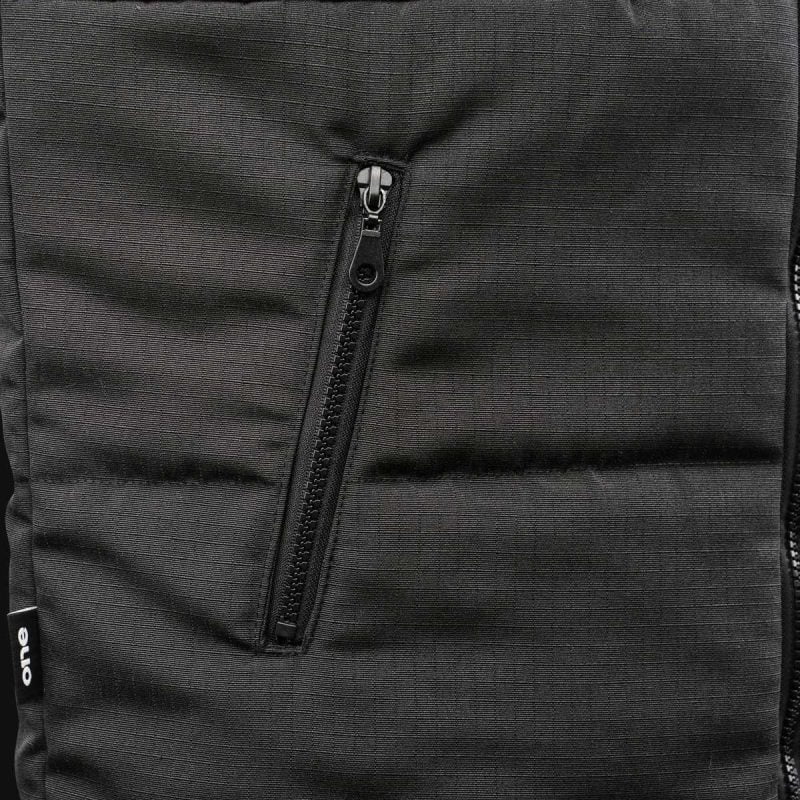 Schwarze Herrenweste mit Kapuze – O1 Black - 07