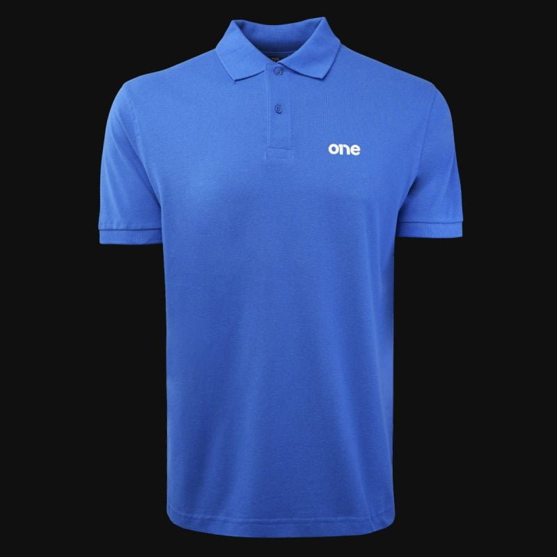 Herren Poloshirt blau mit Kragen Noble One