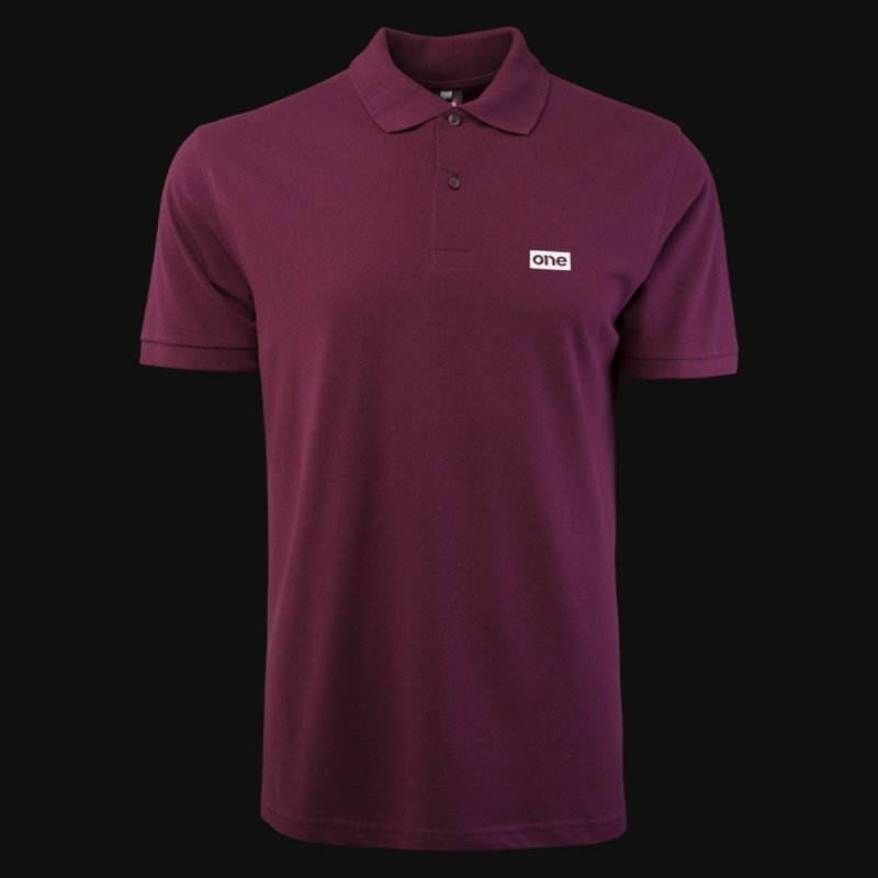 Herren Poloshirt burgund mit Kragen Legacy One