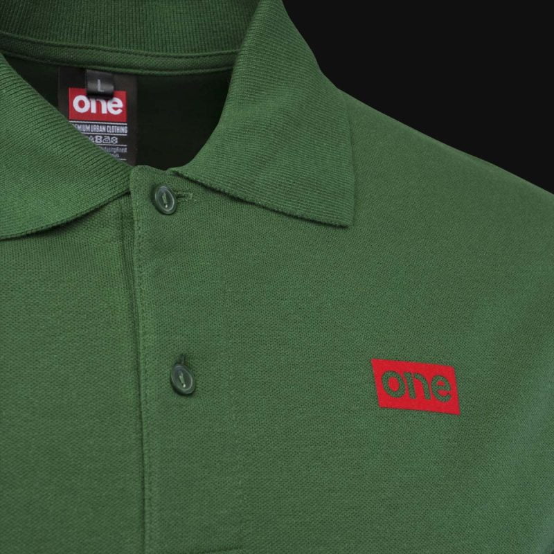 Herren Poloshirt grün mit Kragen Forest One - 02