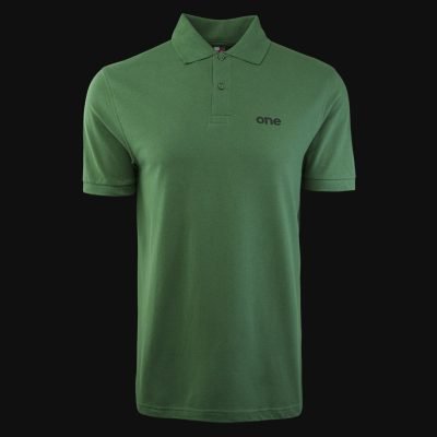 Herren Poloshirt grün mit Kragen Commando One