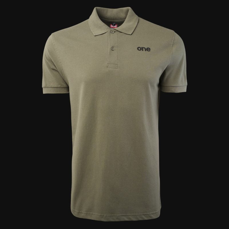 Herren Poloshirt khaki mit Kragen Sentinel One