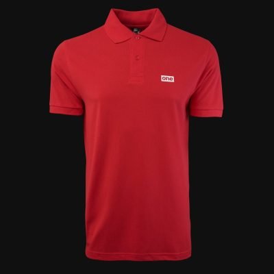 Herren Poloshirt rot mit Kragen Blaze One