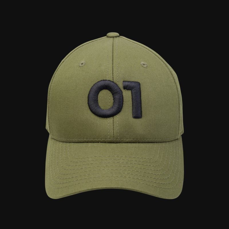 Kappe grün mit Verschluss Khaki O1 - 02