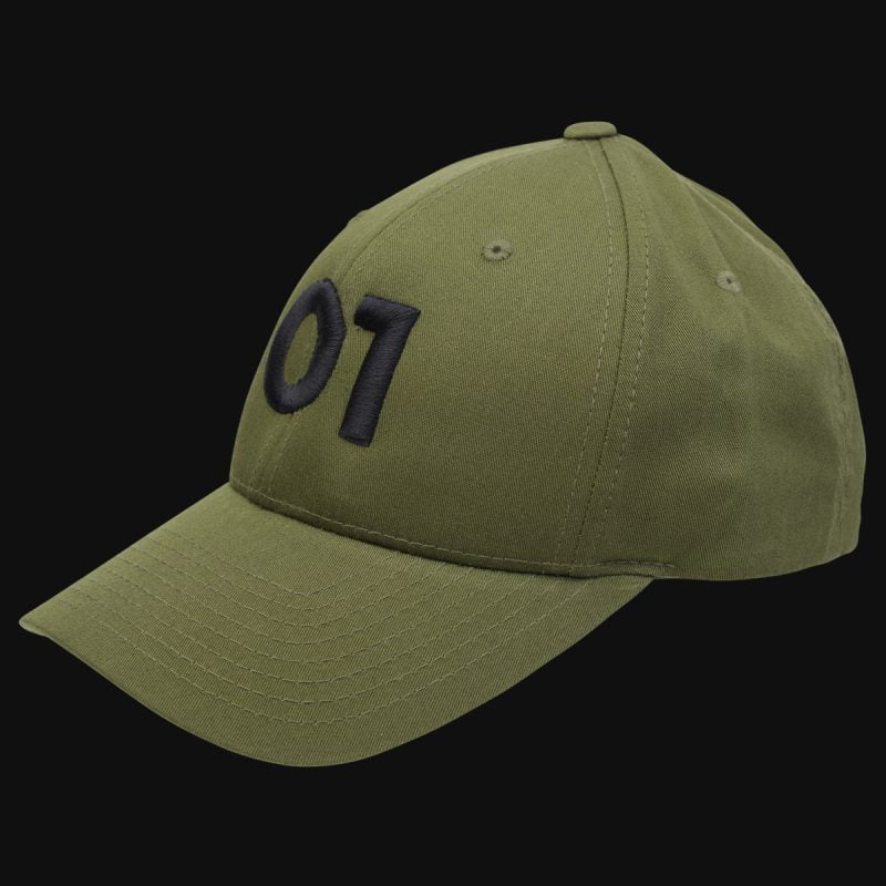 Kappe grün mit Verschluss Khaki O1
