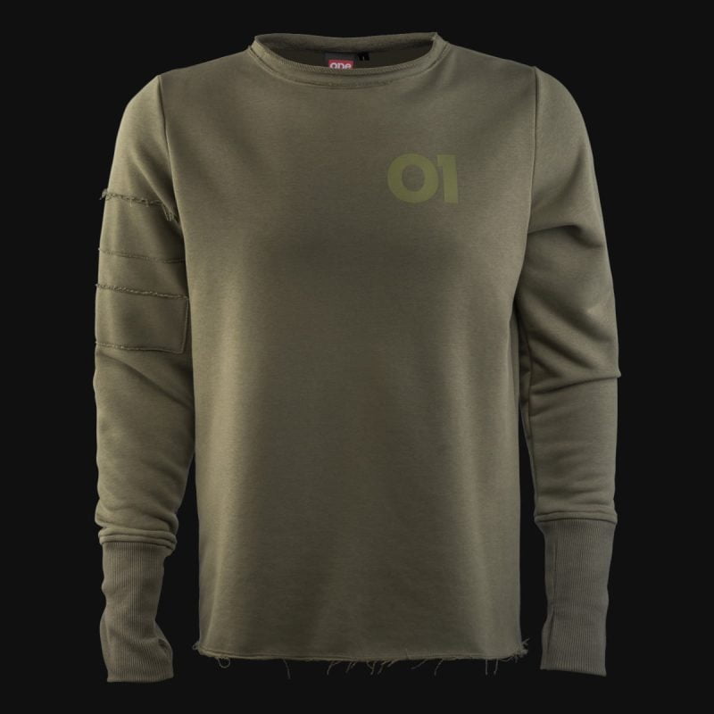 Set Khaki Herren Sweatshirt und Herrenjeans – Metro Moss One - 03