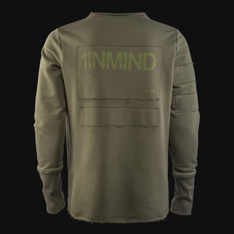 Set Khaki Herren Sweatshirt und Herrenjeans – Metro Moss One - 05