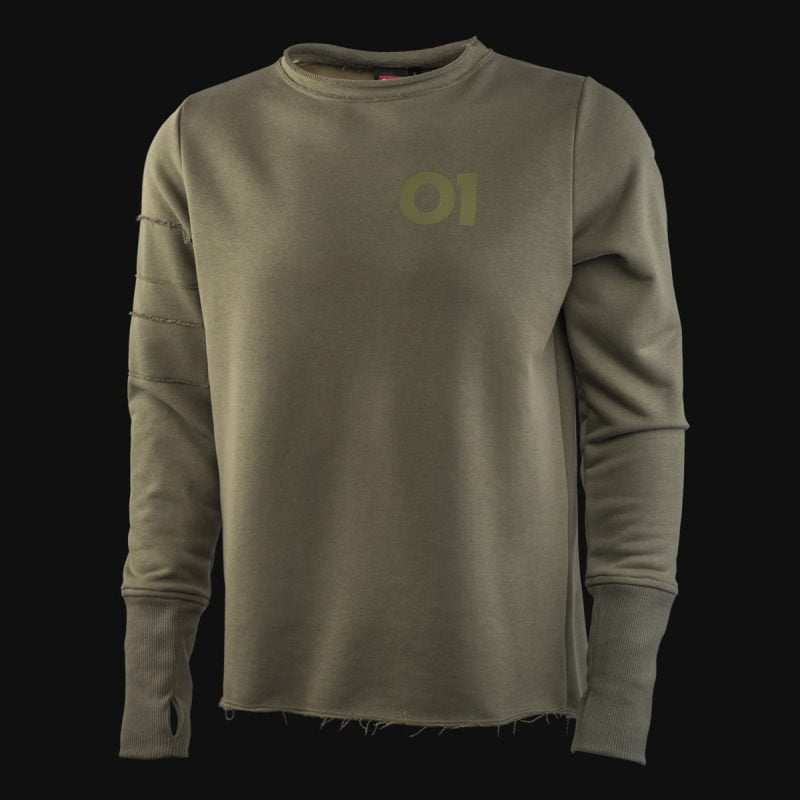 Set Khaki Herren Sweatshirt und Herrenjeans – Metro Moss One - 08